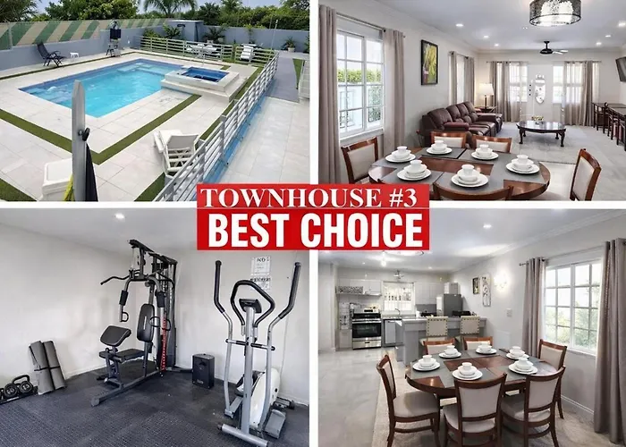 Mirando Place #3---Beach Club Access, Hot Tub, Gym, Pool, 3 Lounges, Townhouse 3 ,Airport 10Min